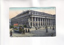F7965) Postcard, BORDEAUX - Theatre - Tram 1916