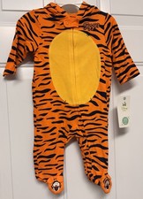 Tigger One Piece Outfit Size 3-6 Months Hooded Footed Disney Pooh Boys NWT