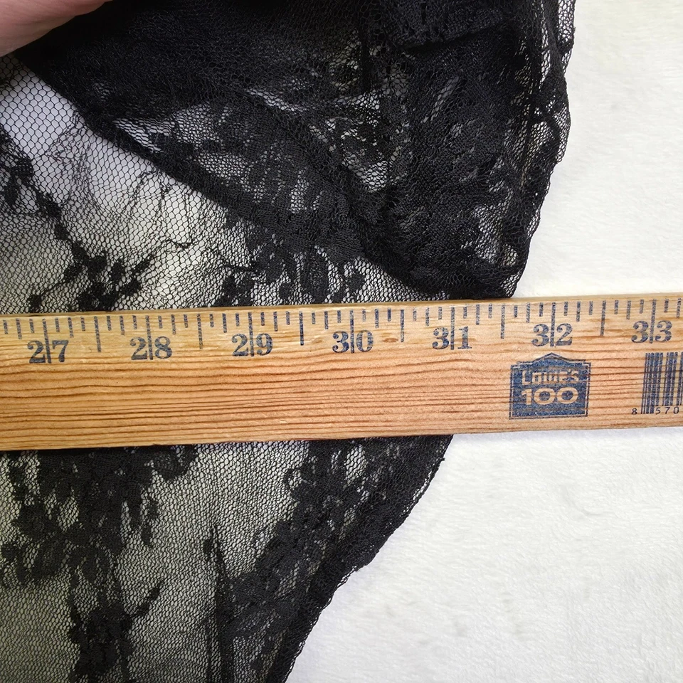 Top Whimsigoth Mujer 2X/3X Negro Floral Encaje Transparente Superposición Lingerie Romántico Foto 4 de 4