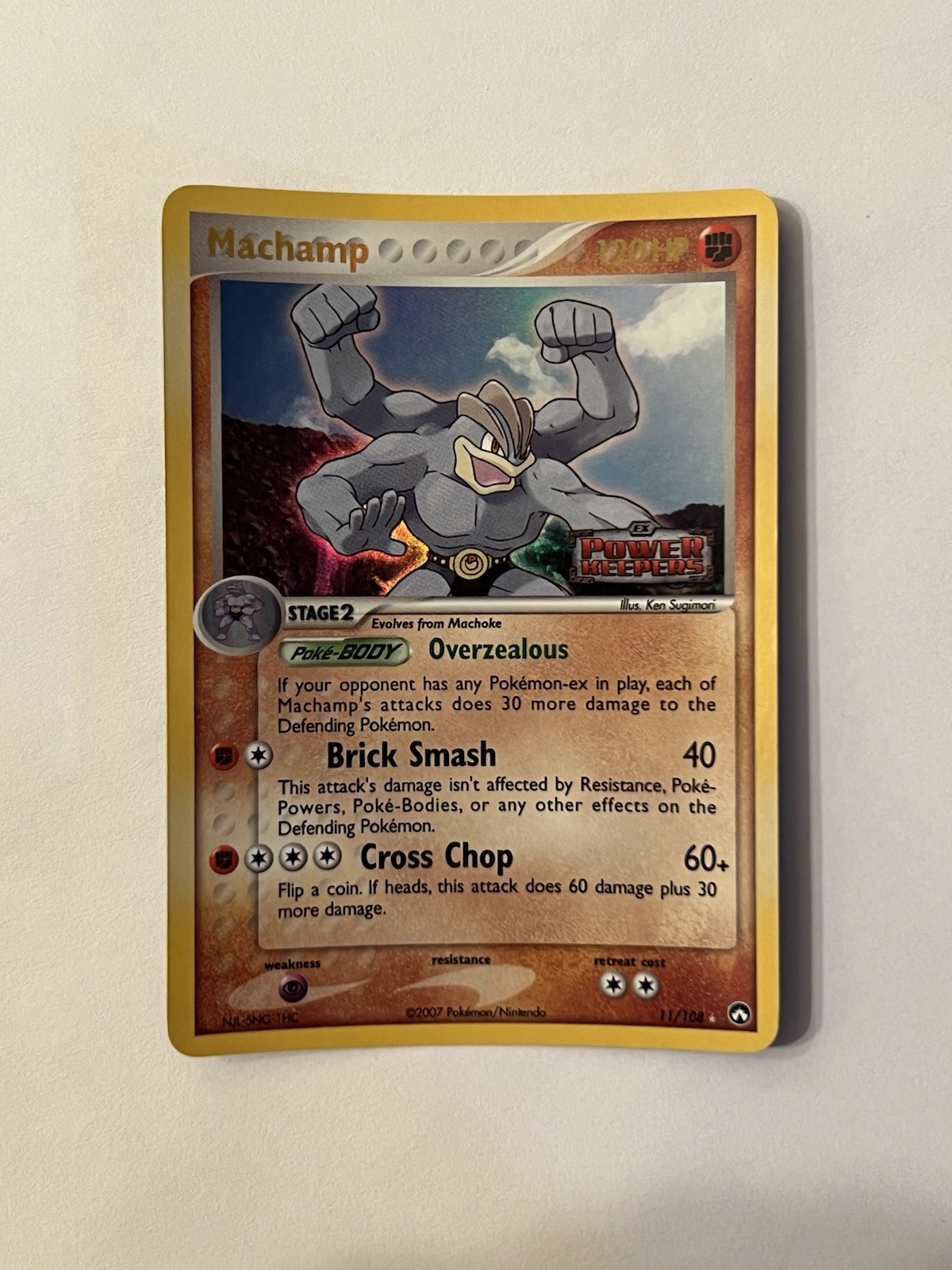 Machamp 11/108 Power Keepers Reverse Holo NM