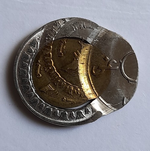 Unbelievable ! 1 L.E. Egypt coin 2015 Reverse Design Struck Twice on One Side