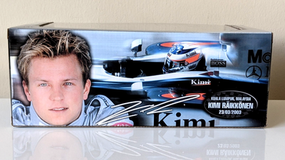 Hot Wheels 1:18 McLaren F1 Kimi Raikkonen Malaysia 2003 1st Win