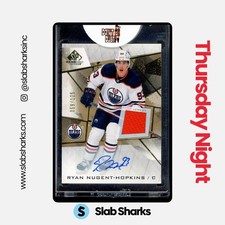 2021 UPPER DECK SP GAME USED #96 RYAN NUGENT-HOPKINS GOLD AUTO JERSEY /125