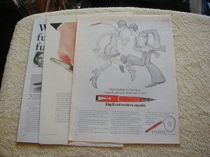 5 Vintage Parker Pen print ads 1920-1970 parker 51 jotter fountain magazine ad