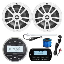 JBL PRV175 Receiver, 2X 6.5" Speakers, USB/AUX Mount, Remote, Wire, Antenna