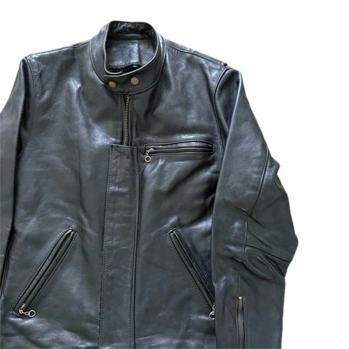 Vintage Vanson Men’s 42 Cafe Racer Style AZ Motorcycle Leather Jacket image 3