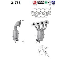 AS Katalysator 21788 FüR Opel Zafira Family A05 Mokka J13 Astra A04 Insignia G09