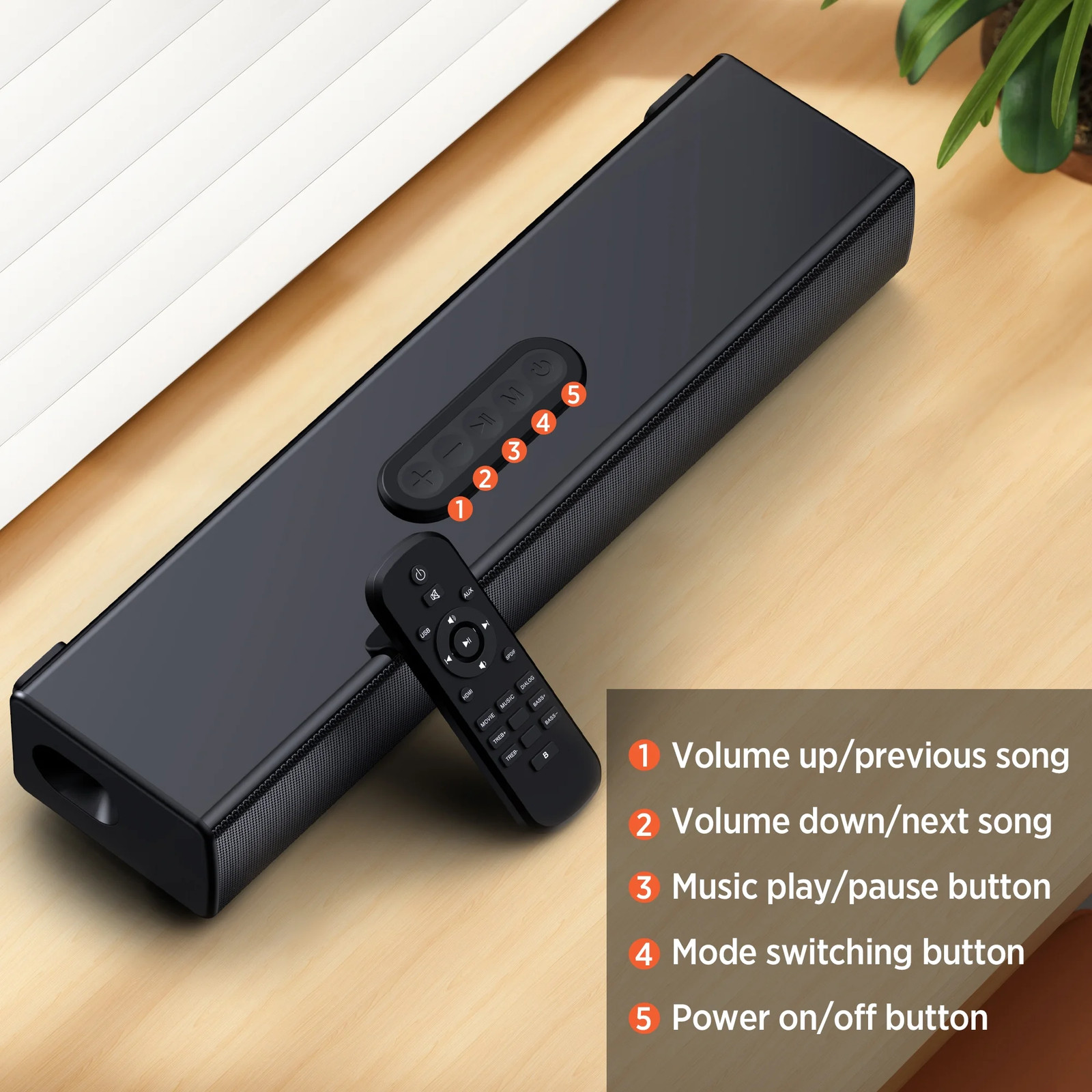 VEAT00L 2.1ch Sound Bars for Smart TV with Subwoofer, 160W Surround Sound
