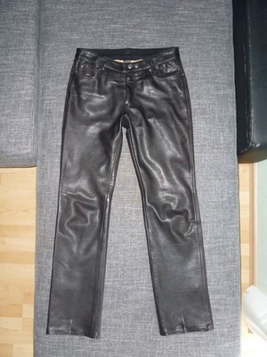 SPIRIT MOTORS by POLO-Lederjeans Herren Lederhose Echt Leder Gr.W32 L34 Schwarz
