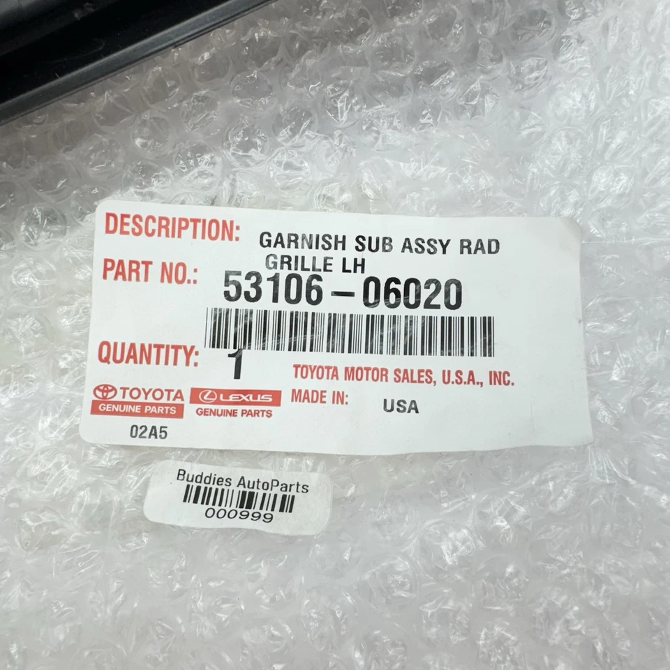 Parachoques delantero Lexus ES250/ES350 2019-2022 moldura lado del conductor izquierdo adorno OEM Foto 4 de 4