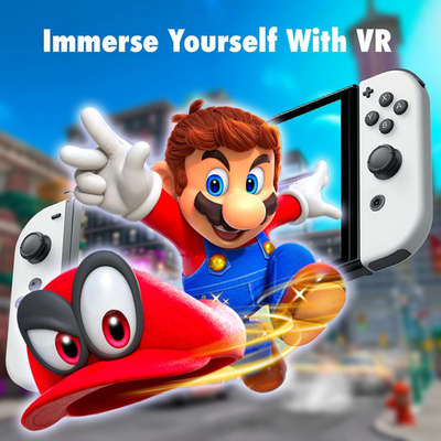 VR Headset Designed for Nintendo Switch & Switch OLED Console with VR Headset Designed for Nintendo Switch & Switch OLED Console with
