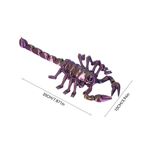 3D Printed Scorpion Simulation Toy Movable Retractable Joints Creative Model - Afbeelding 3 van 27
