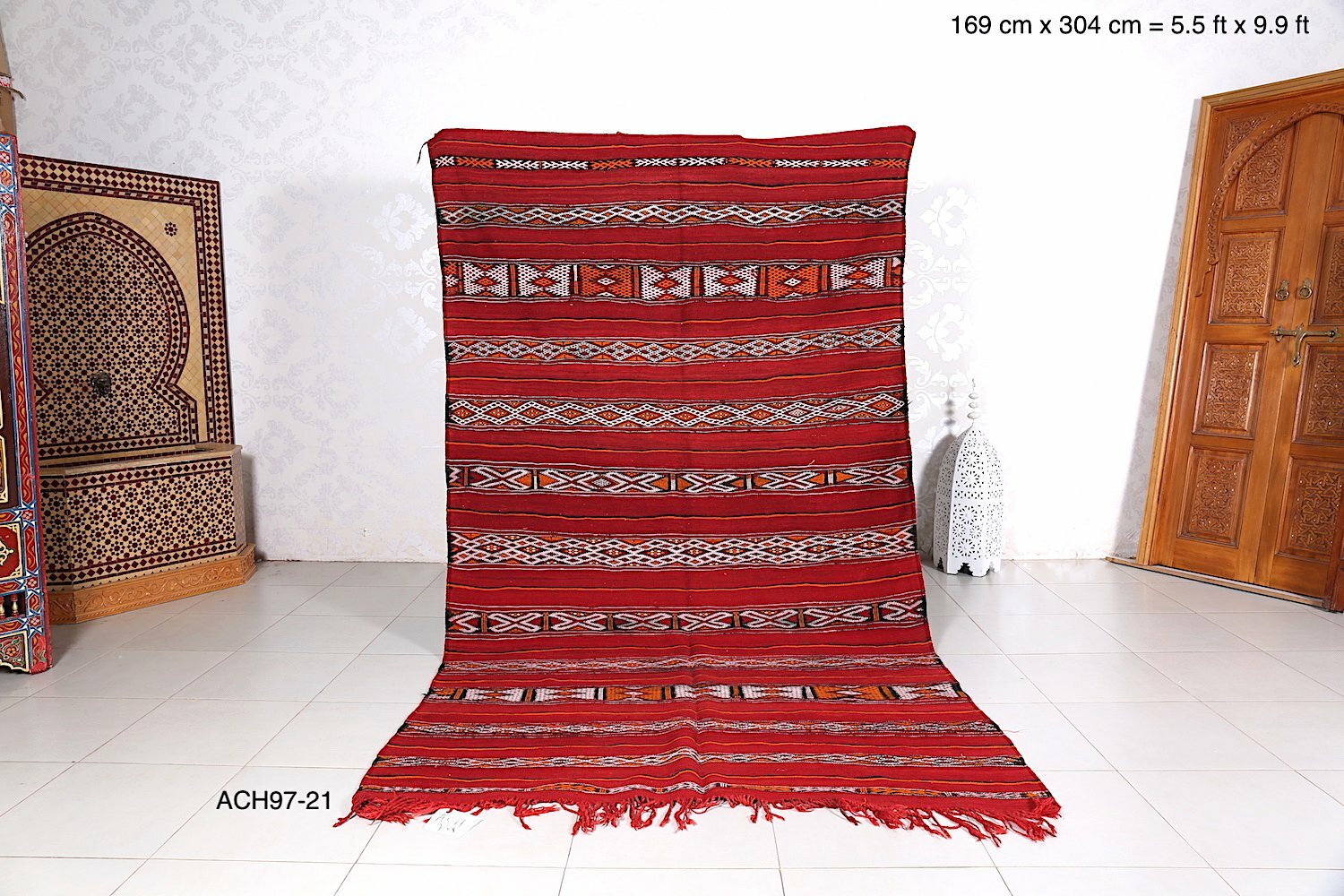 Vintage Kilim Alfombra, 5.5ft X 9.9ft Vintage Kilim Alfombra, 5.5ft X 9.9ft