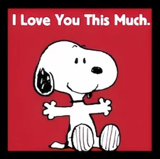 I Love You This Much Friends Family Snoopy Charlie Brown  Refrigerator MAGNET