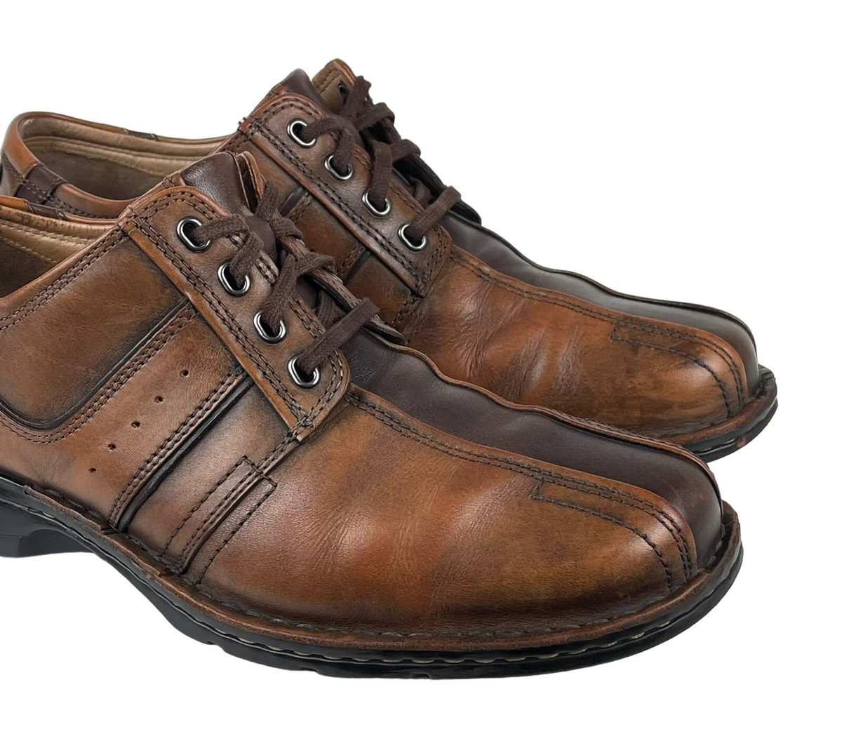 Clarks Touareg Vibe Brown Leather Lace Up Oxfords Men s Size 10.5