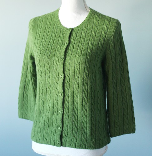 J Crew Cardigan Cable Knit Sweater Wool 