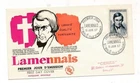 D367297 France FDC Lamennais Famous People 1957