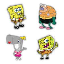 SpongeBob Cartoon Set Of 4 Vinyl Sticker Decal - 5'' longer side ID:11