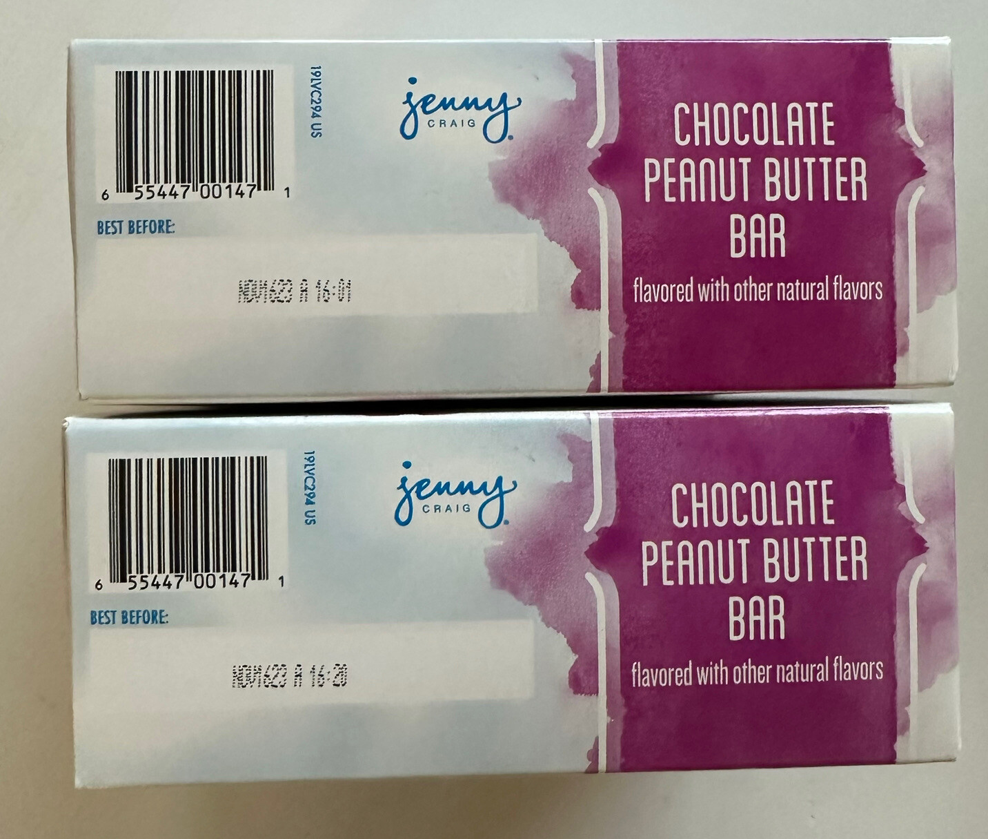2 PACK Jenny Craig Chocolate Peanut Butter Bars 7 Bars In Each Box eBay