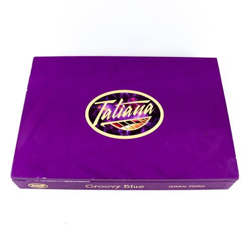 Caja de cigarros de madera vacía azul Tatiana Gran Toro Groovy 10" x 7" x 1,5" - Imagen 2 de 12