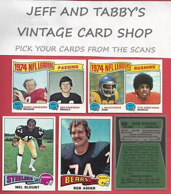 1975 TOPPS FOOTBALL #173 TO #352 / SEE DROP DOWN MENU FOR CARD YOU WILL RECEIVE.