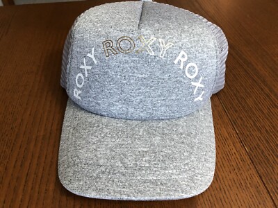 Roxy Grey Foam Trucker Cap Women Ball Snapback Mesh Hat - Main Image