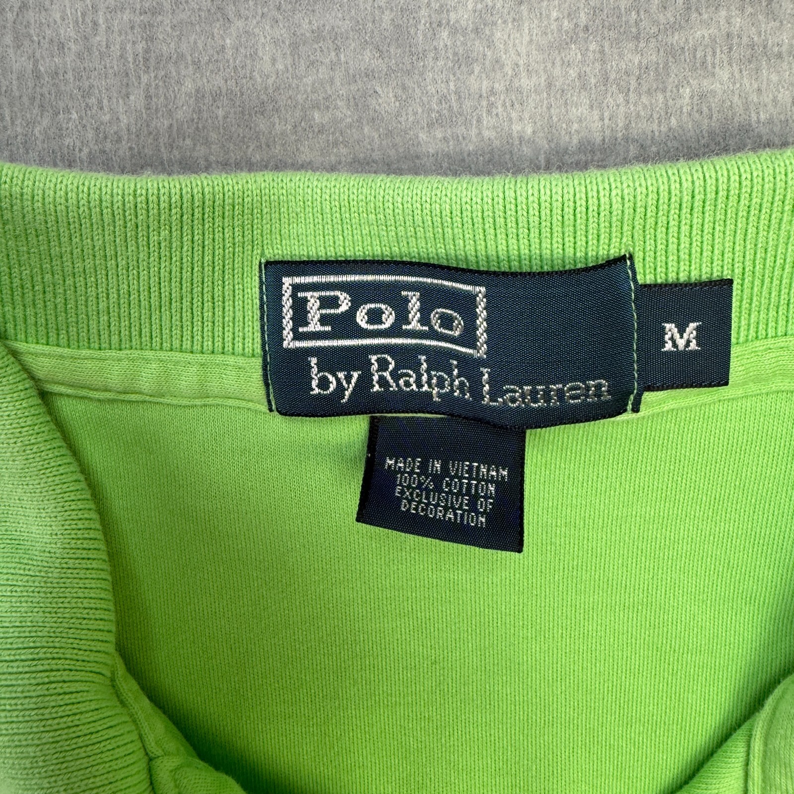 Polo Ralph Lauren camicia uomo media verde brillante cotone elasticizzato preppy pony