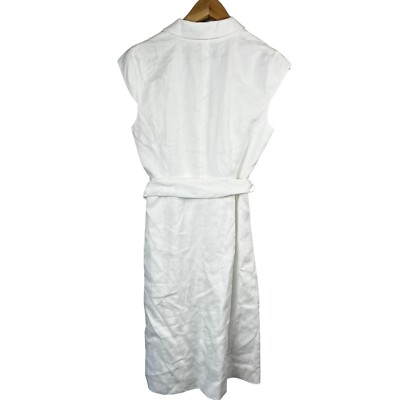 J Crew Women's White Faux Wrap Linen Blend Dress size 2 Belted | eBay J Crew Women's White Faux Wrap Linen Blend Dress size 2 Belted | eBay