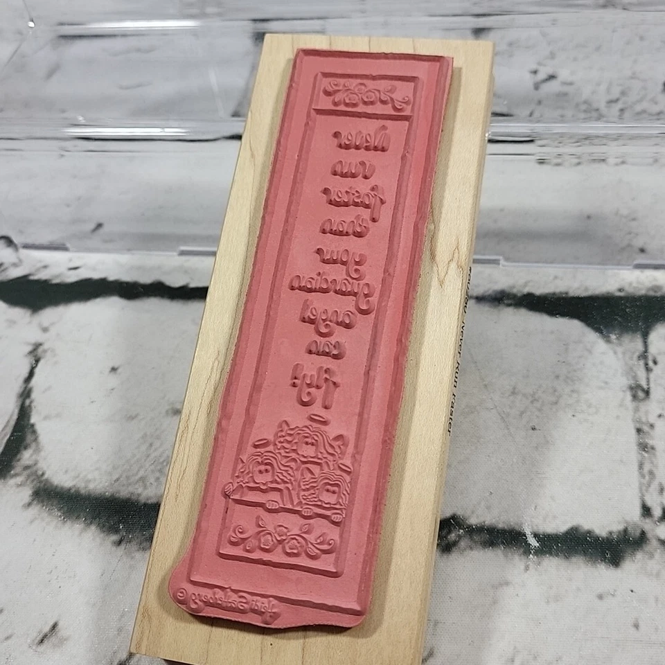 Estampillas Suceden Estampilla de Goma #80280 Nunca Corre Más Rápido Ángel de la Guarda  Foto 4 de 4