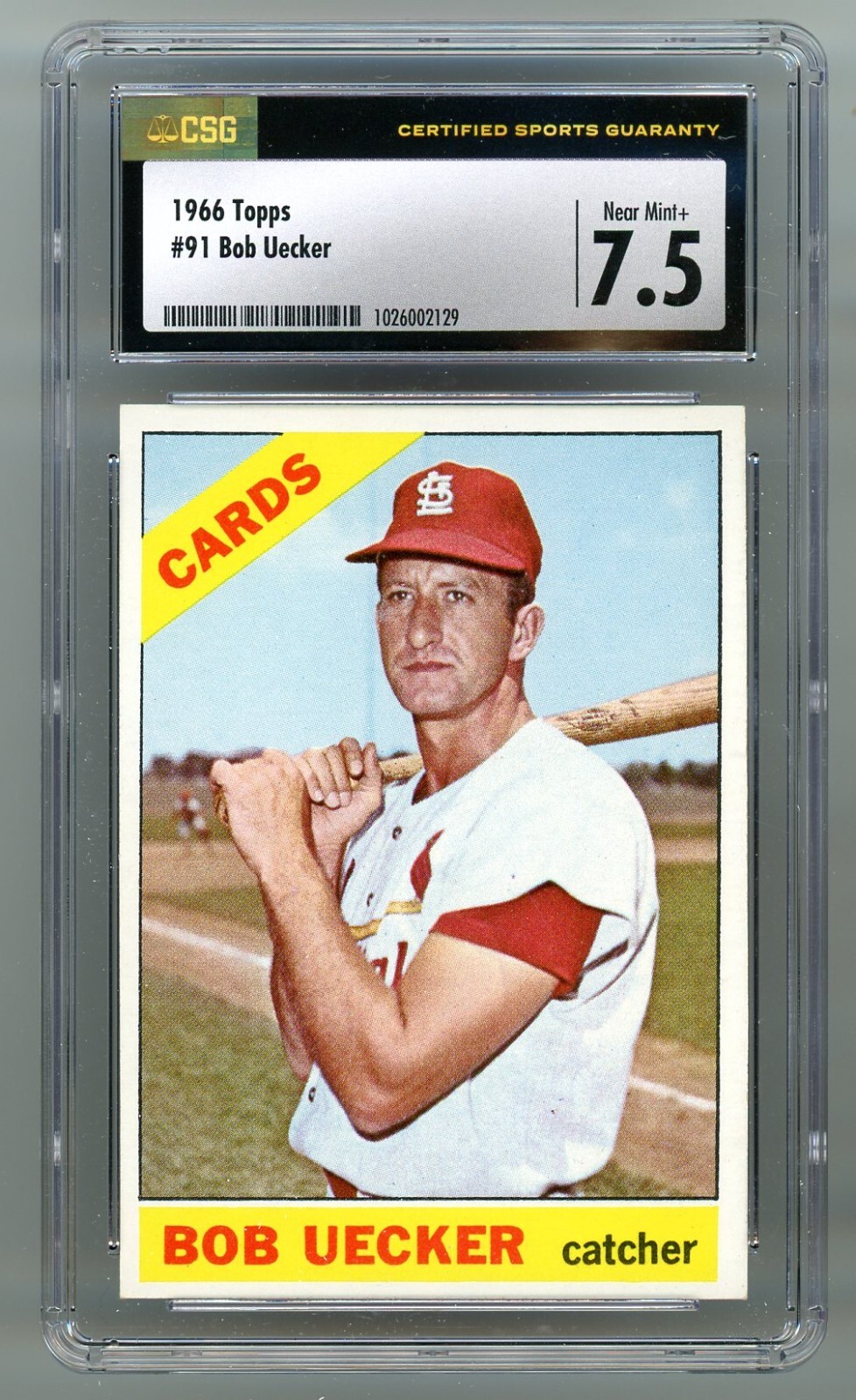 1966 Topps #91 Bob Uecker (w/Trade Statement) CSG 7.5 NEAR MINT+  #1026002129 | eBay