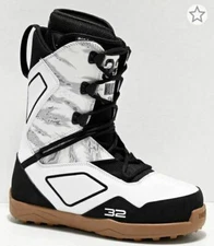 USED MENS THIRTYTWO LIGHT JP WALKER SNOWBOARD BOOTS $240 8 Black/White/Grey