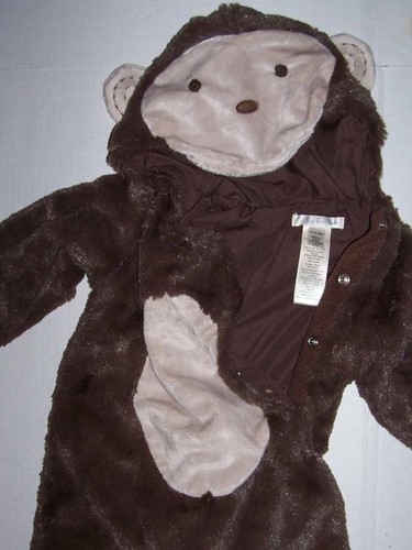 POTTERY BARN KIDS PLUSH MONKEY COSTUME 0-6 3 6 MO PBK Halloween - Picture 3 of 3