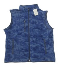 Peter Millar Men's Atlantic Blue Camo Micro Shearling Fleece Vest 198