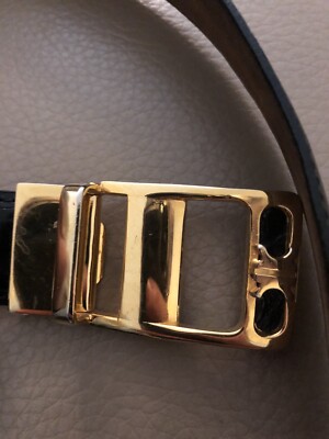 Kwanpen Black Genuine Crocodile Belt Kwanpen Black Crocodile Belt With Gold Tone Buckle – Italy  main image 3