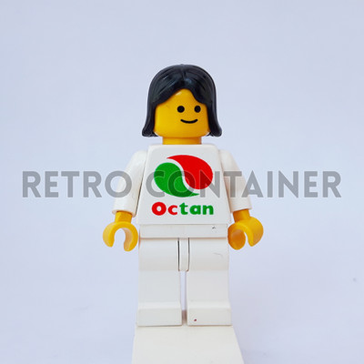 LEGO Minifiguren - 1x Okt046 - Octan Tankstelle Arbeiterin Frau - Omino Set 9650