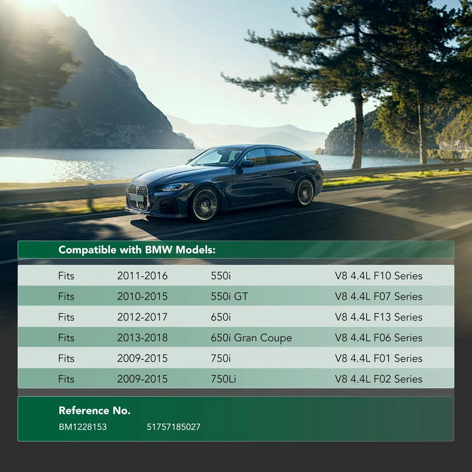 Protector contra salpicaduras de motor central para BMW 550i F10 2011-2016 550i GT 650i 750i V8 4,4 L Foto 2 de 4