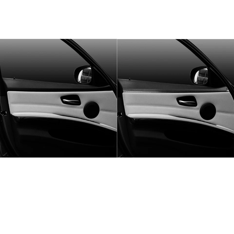 Real Carbon Fiber Interior Front Door Panel Cover For BMW 3 Series M3 E90 05-12 - Изображение 4 из 4