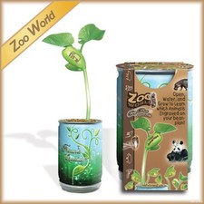 ZOO WORLD IN A CAN NATURES GREETING GROW KIT WITH ANIMAL ICON