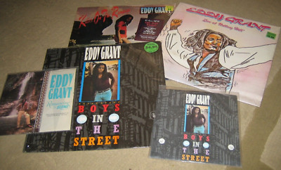 EDDY GRANT Raggae Collection Lot of 2 LPs and 2 45s 1 12'' Live (sealed) Killer