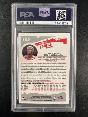 LEBRON JAMES 2005-06 Topps Chrome #102 3rd Year Card * PSA 9 Mint 