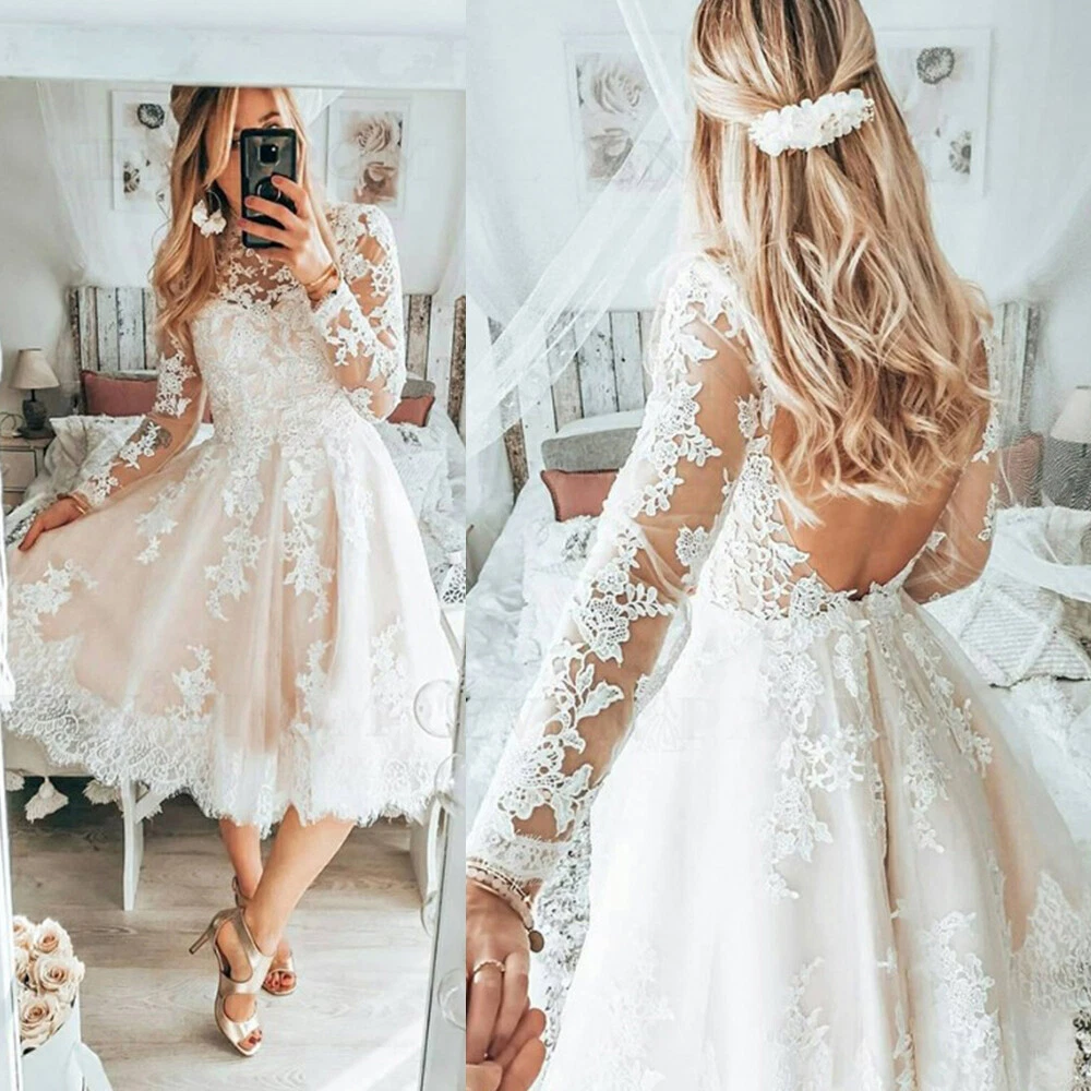 short dresses with sleeves for wedding