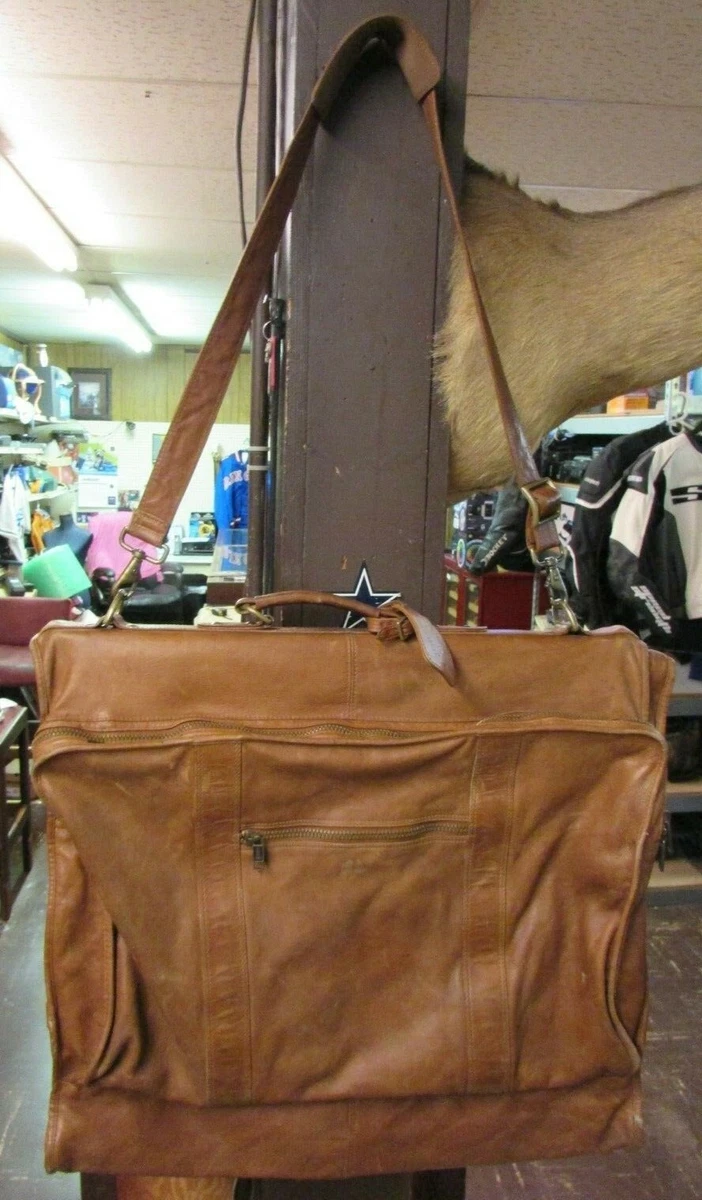 Grand Leather Garment Bag in Brown, Black, or Tan, Luxury Duffle