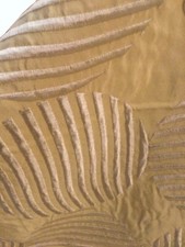 FORESTI PREZIOSO tessuto stoffa scampolo SETA RICAMATA ricamo SFERE 133x90 palle