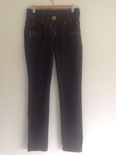 River Island Black Skinny Jeans Gold 