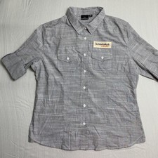 Schlotzsky s Womens Employee Shirt Size XL Grey Long Sleeve Uniform Top
