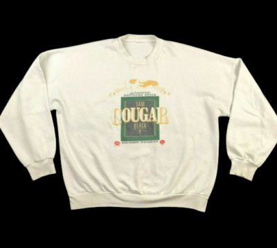 Vintage Cougar Bourbon Whiskey Sweater Jumper White