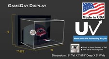 Secure Mount Framed Acrylic Wall Mount Hat or Cap Display Case Clear UV Protect