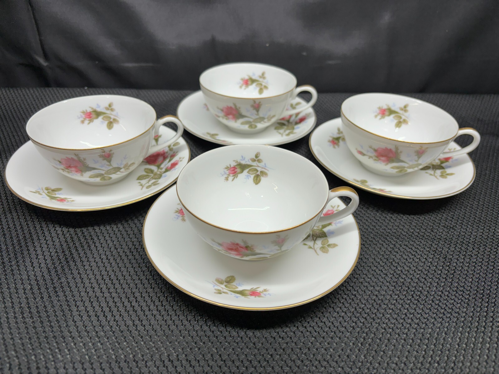 Of 4 ~ Cups & Saucers ~ 2" Tall