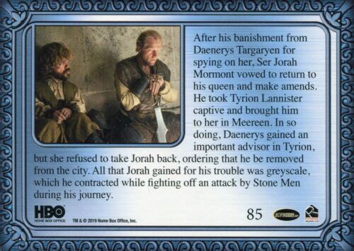 Carte de base Game of Thrones Inflexions #85 Jorah capture Tyrion - Photo 1 sur 1