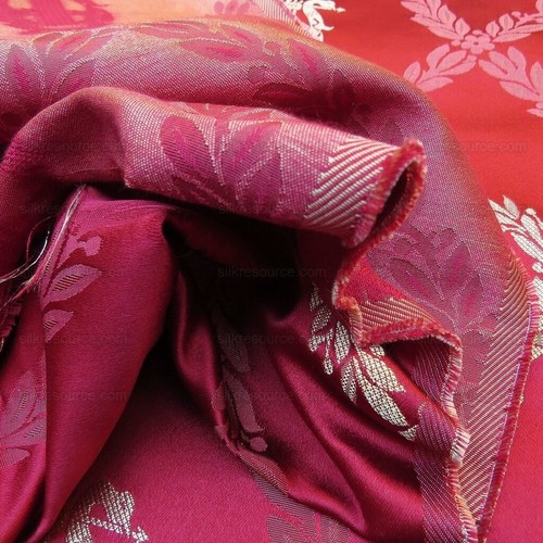 POR YD KRAVET ALTA COSTURA SEDA IMPERIO ENREJADO ARPA LAUREL NeoClásica ROJA RPUSD368Y - Imagen 8 de 10